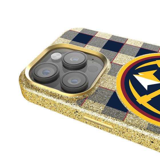 Denver Nuggets Plaid Bling Phone Case-2