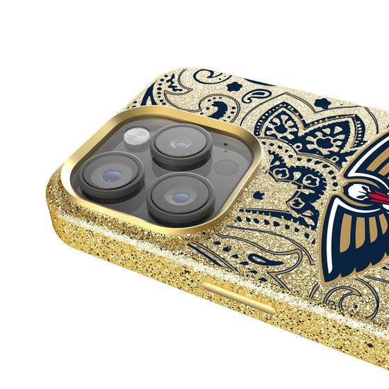 New Orleans Pelicans Paisley Bling Phone Case-2