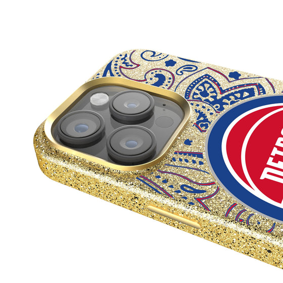 Detroit Pistons Paisley Bling Phone Case-2