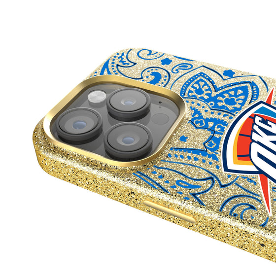 Oklahoma City Thunder Paisley Bling Phone Case-2