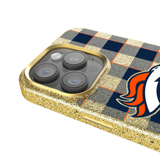 Denver Broncos Plaid Bling Phone Case-2