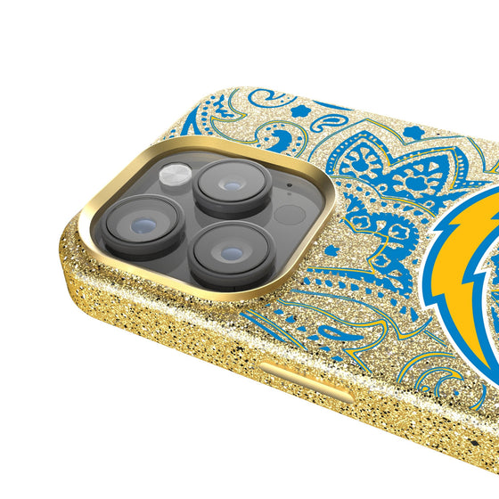 Los Angeles Chargers Paisley Bling Phone Case-2