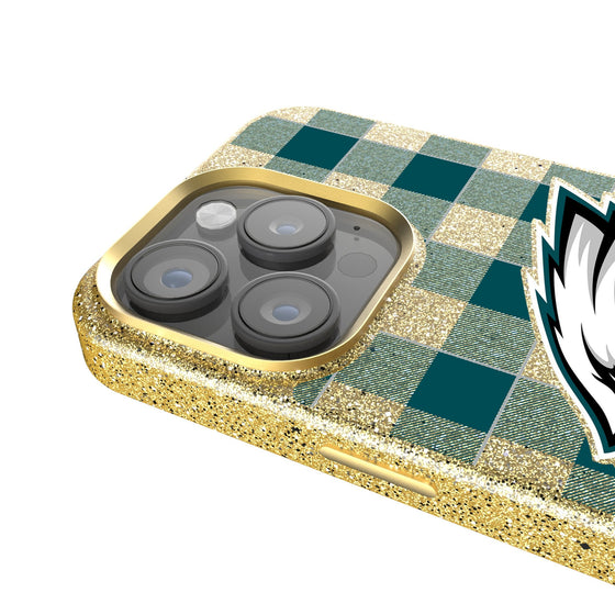 Philadelphia Eagles Plaid Bling Phone Case-2