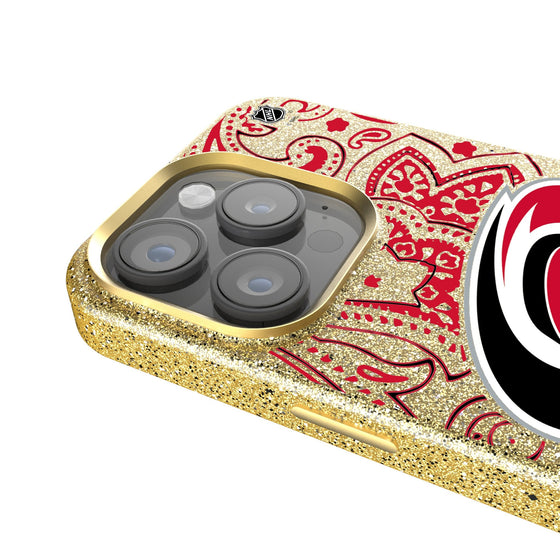 Carolina Hurricanes Paisley Bling Phone Case-3