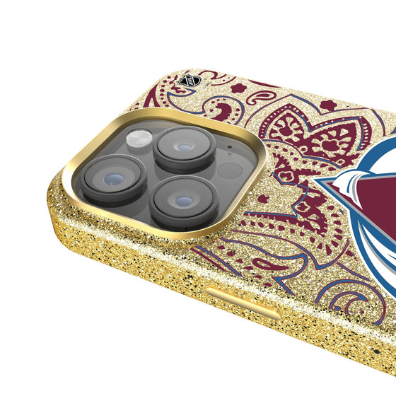 Colorado Avalanche Paisley Bling Phone Case-3