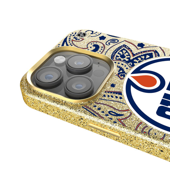 Edmonton Oilers Paisley Bling Phone Case-3