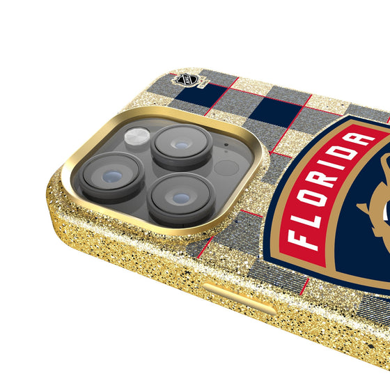 Florida Panthers Plaid Bling Phone Case-3