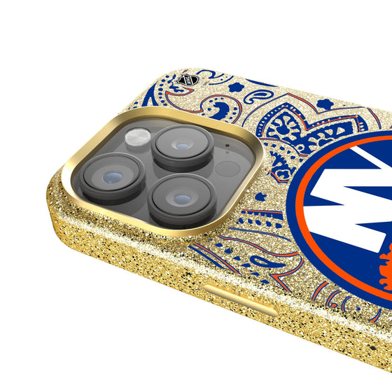 New York Islanders Paisley Bling Phone Case-3