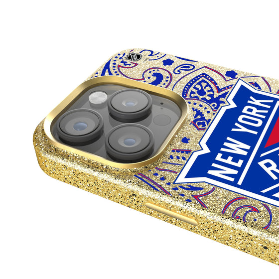 New York Rangers Paisley Bling Phone Case-3