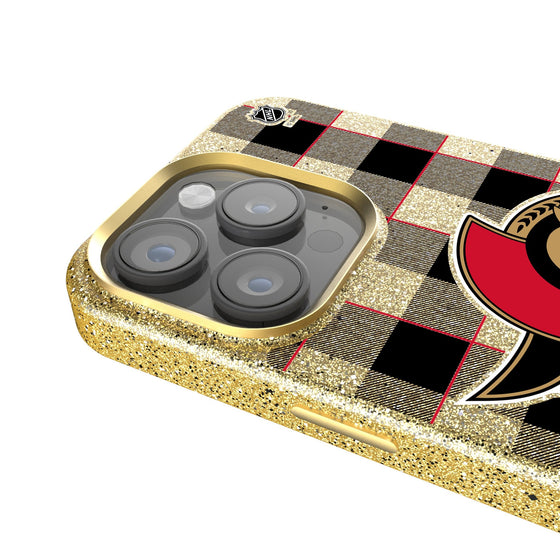 Ottawa Senators Plaid Bling Phone Case-3