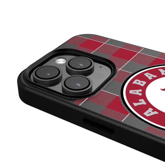 Alabama Crimson Tide Plaid Magnetic Phone Case-4