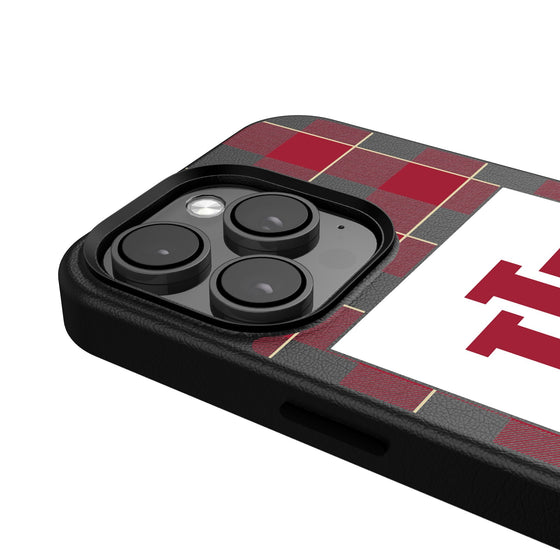 Indiana Hoosiers Plaid Magnetic Phone Case-4