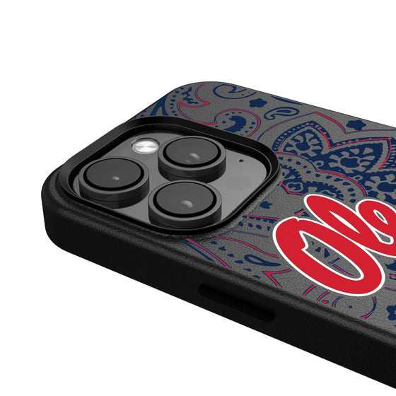 Mississippi Ole Miss Rebels Paisley Magnetic Phone Case-4