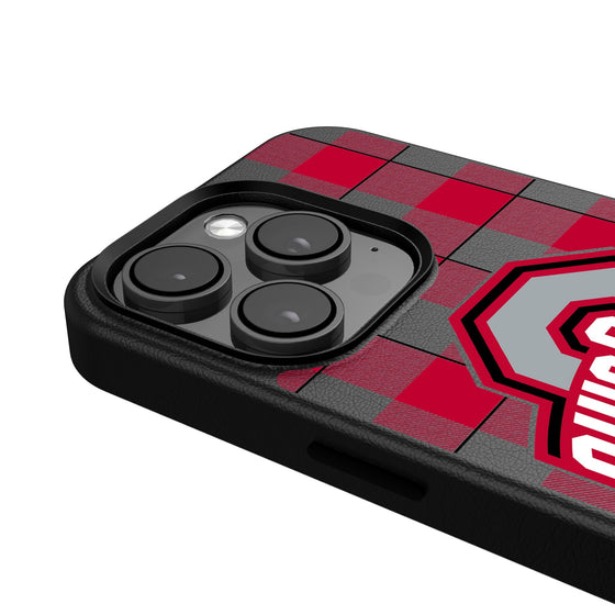 Ohio State Buckeyes Plaid Magnetic Phone Case-4