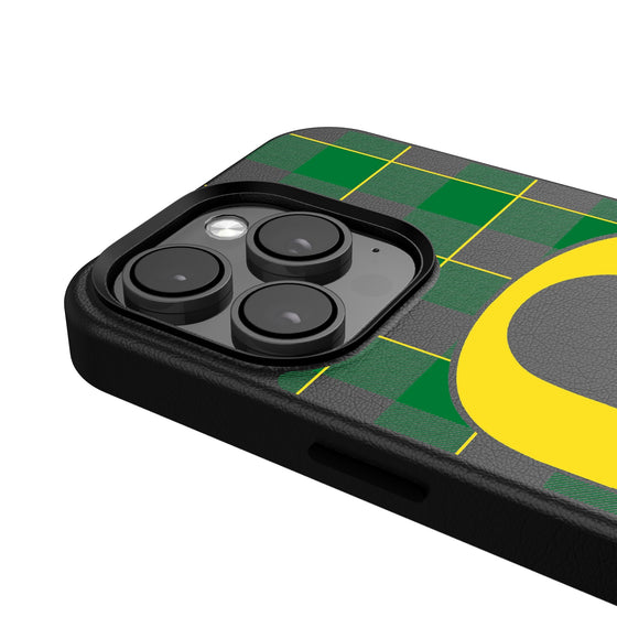 Oregon Ducks Plaid Magnetic Phone Case-4