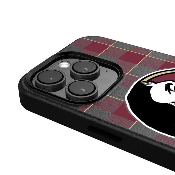 Florida State Seminoles Plaid Magnetic Phone Case-4