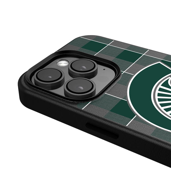 Michigan State Spartans Plaid Magnetic Phone Case-4