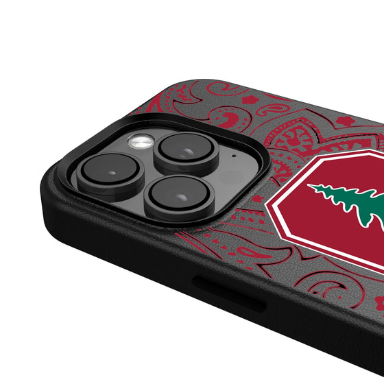 Stanford Cardinal Paisley Magnetic Phone Case-4