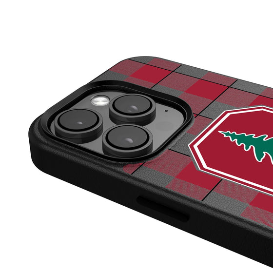 Stanford Cardinal Plaid Magnetic Phone Case-4