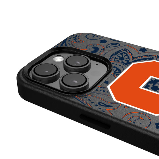 Syracuse Orange Paisley Magnetic Phone Case-4