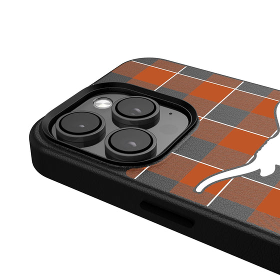 Texas Longhorns Plaid Magnetic Phone Case-4