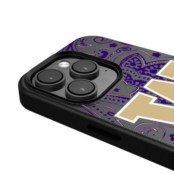 Washington Huskies Paisley Magnetic Phone Case-4