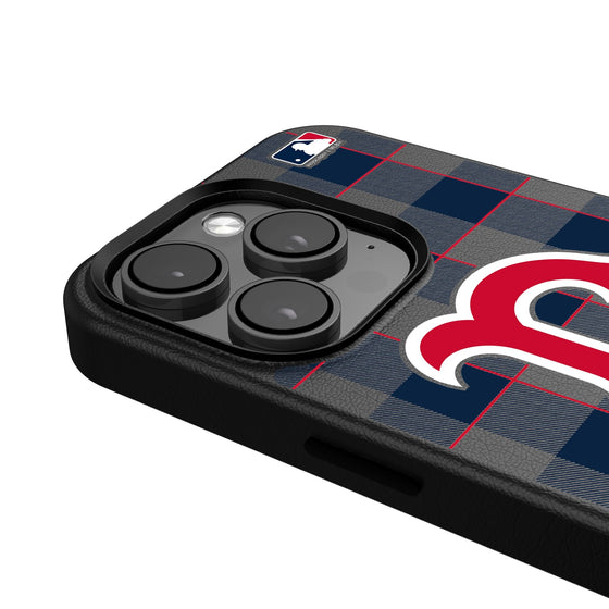 Boston Red Sox Plaid Magnetic Phone Case-4