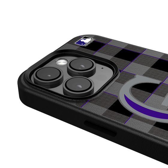 Colorado Rockies Plaid Magnetic Phone Case-4