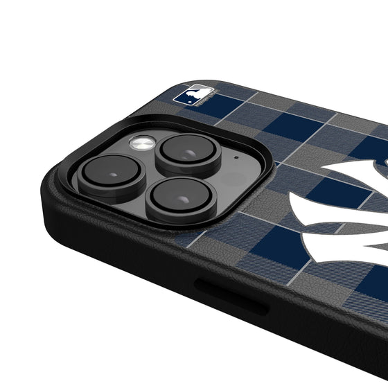 New York Yankees Plaid Magnetic Phone Case-4