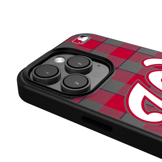 Washington Nationals Plaid Magnetic Phone Case-4