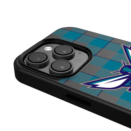 Charlotte Hornets Plaid Magnetic Phone Case-4