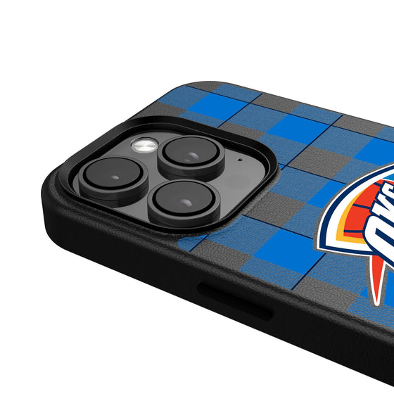 Oklahoma City Thunder Plaid Magnetic Phone Case-4