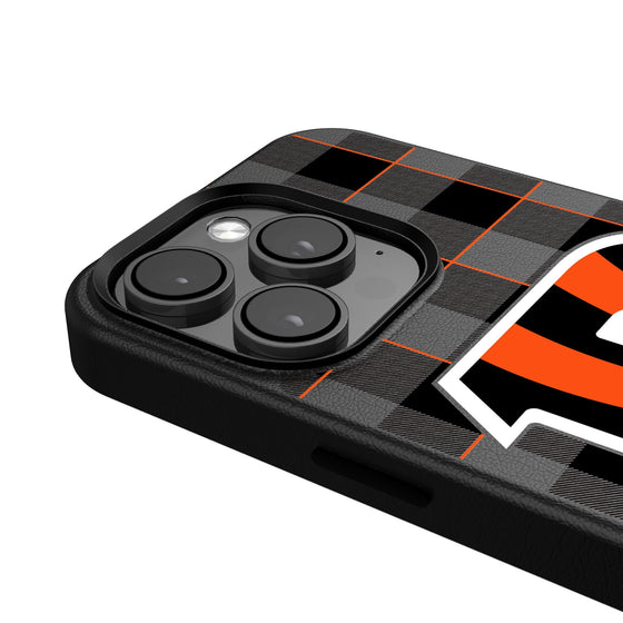 Cincinnati Bengals Plaid Magnetic Phone Case-4