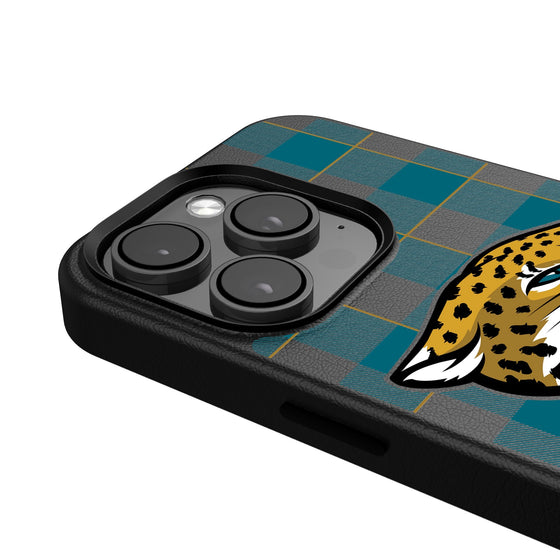 Jacksonville Jaguars Plaid Magnetic Phone Case-4