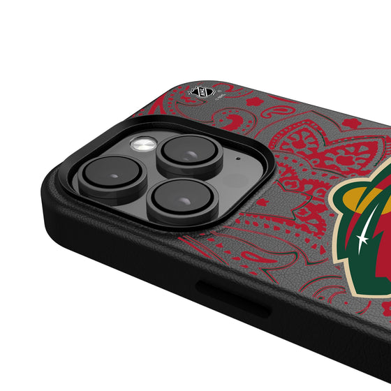 Minnesota Wild Paisley MagSafe Compatible Phone Case-4