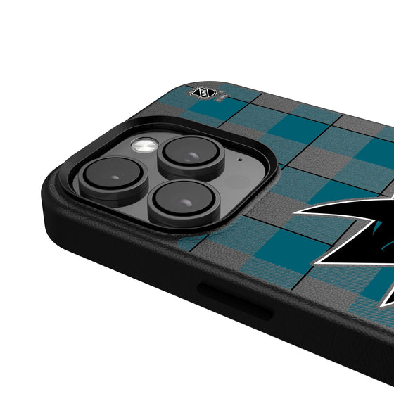 San Jose Sharks Plaid MagSafe Compatible Phone Case-4