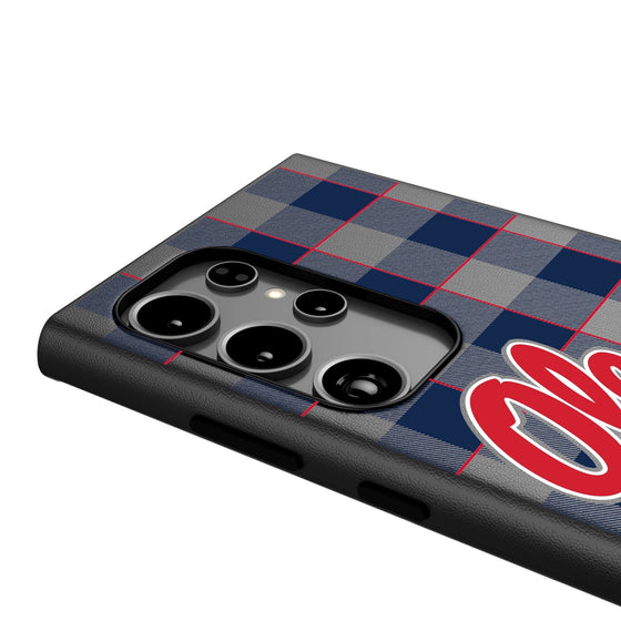 University of Mississippi Rebels Plaid MagSafe Compatible Phone Case-3