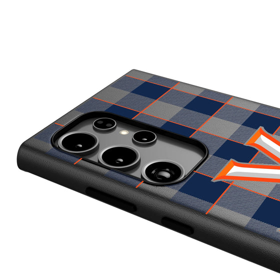 University of Virginia Cavaliers Plaid MagSafe Compatible Phone Case-3