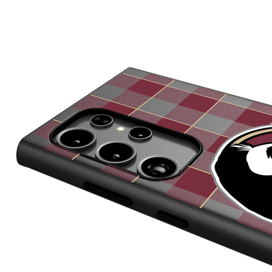 Florida State University Seminoles Plaid MagSafe Compatible Phone Case-3