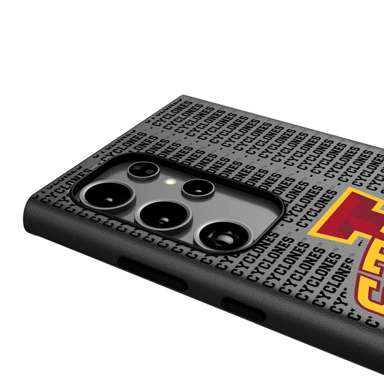 Iowa State University Cyclones Text Backdrop MagSafe Compatible Phone Case-3