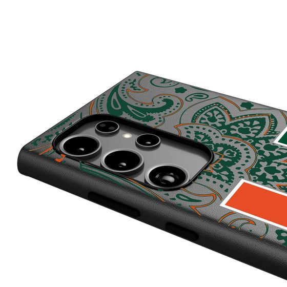 University of Miami Hurricanes Paisley MagSafe Compatible Phone Case-3