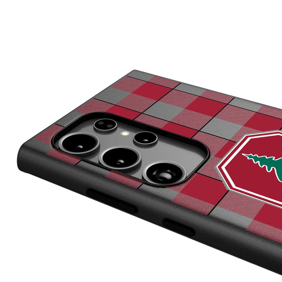 Stanford University Cardinal Plaid MagSafe Compatible Phone Case-3