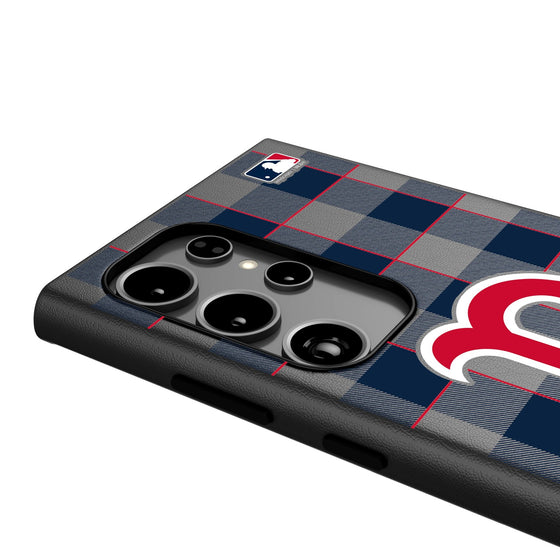 Boston Red Sox Plaid MagSafe Compatible Phone Case-3