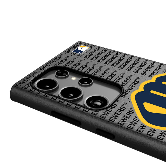 Milwaukee Brewers Text Backdrop MagSafe Compatible Phone Case-3