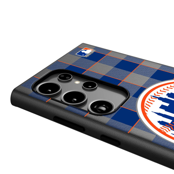 New York Mets Plaid MagSafe Compatible Phone Case-3