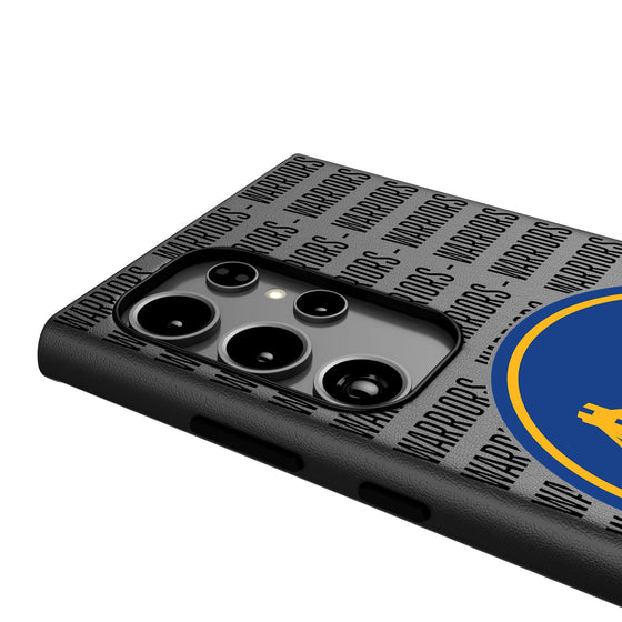 Golden State Warriors Text Backdrop MagSafe Compatible Phone Case-3