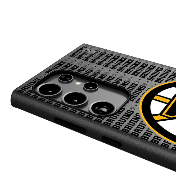 Boston Bruins Text Backdrop MagSafe Compatible Phone Case-3