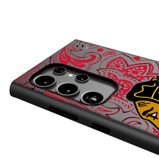 Chicago Blackhawks Paisley MagSafe Compatible Phone Case-3