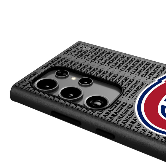 Montreal Canadiens Text Backdrop MagSafe Compatible Phone Case-3