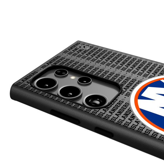 New York Islanders Text Backdrop MagSafe Compatible Phone Case-3